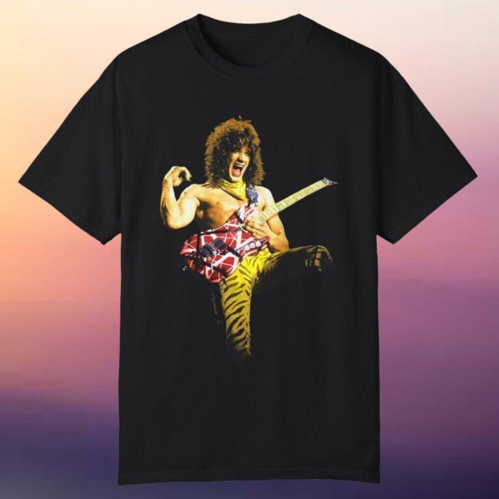 Eddie Van Halen Rock Band Fan Gift Graphic Music Guitar T Shirt